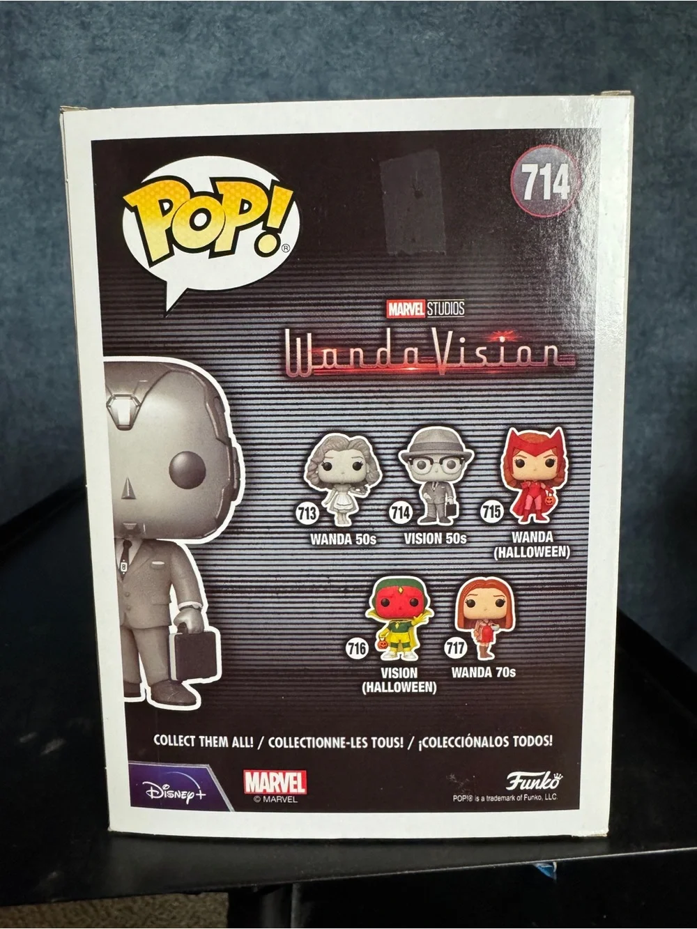 Funko Pop! Marvel Wandavision Vision 50s Silver Chase #714 figure - Picture 3 of 6